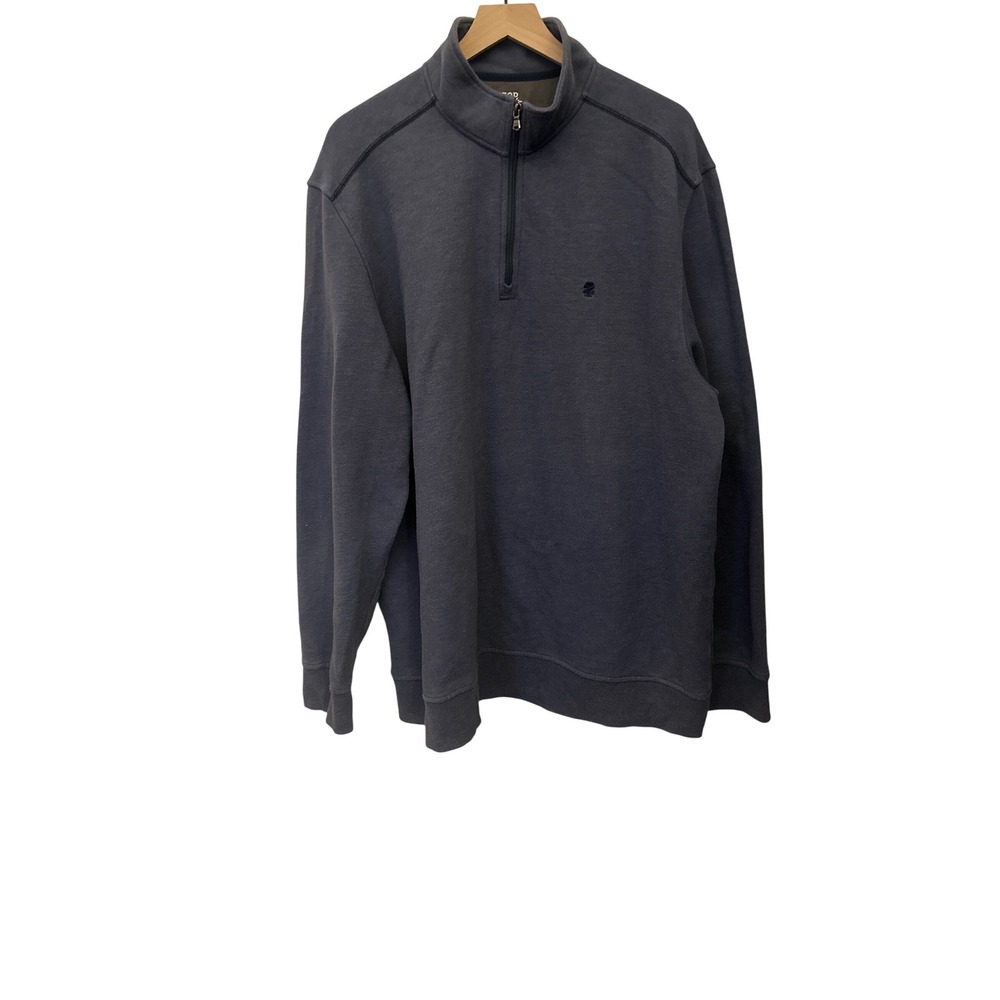 IZOD Saltwater Relaxed Classics XXL Gray‎ 1/4 Zip Pullover Sweater Mens
